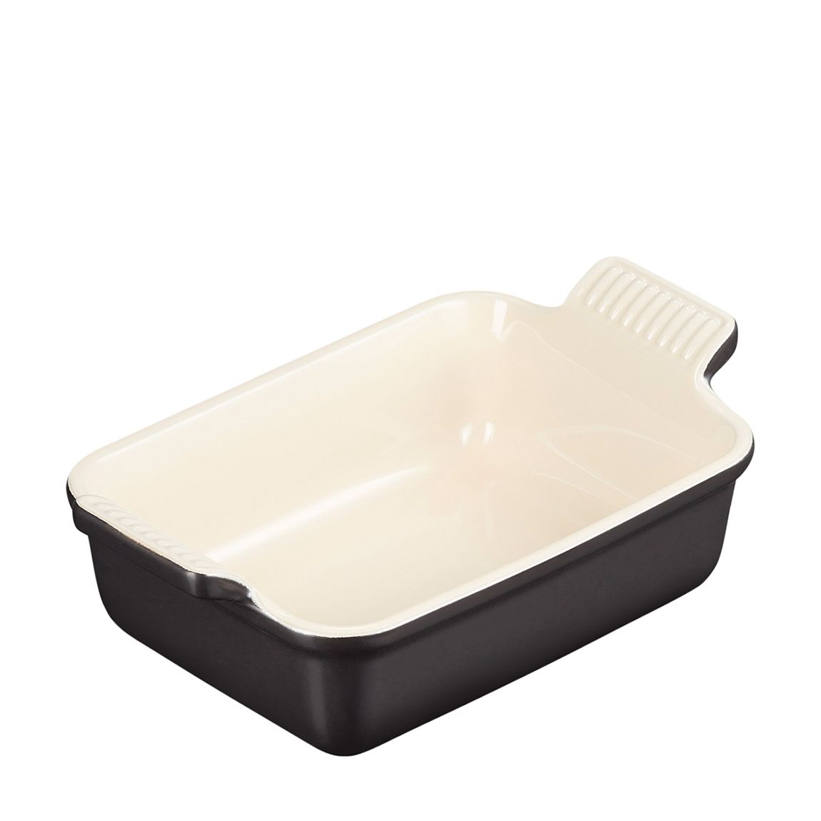 Satin Black Stoneware Classic Rectangular Dish, 18cm main product photo