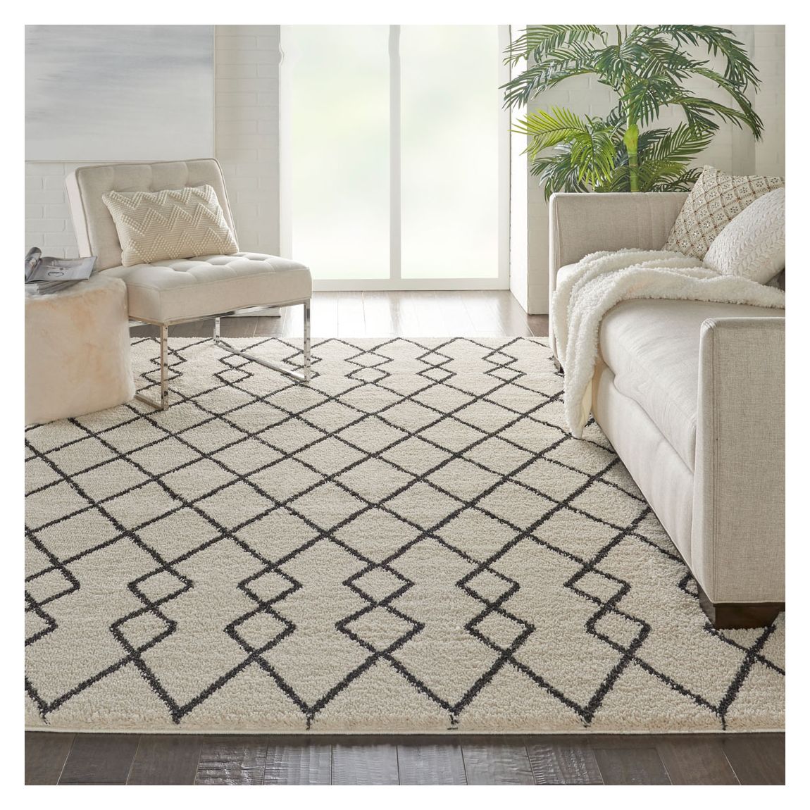 Martil 366x269cm Rug, Ivory/Charcoal main product photo