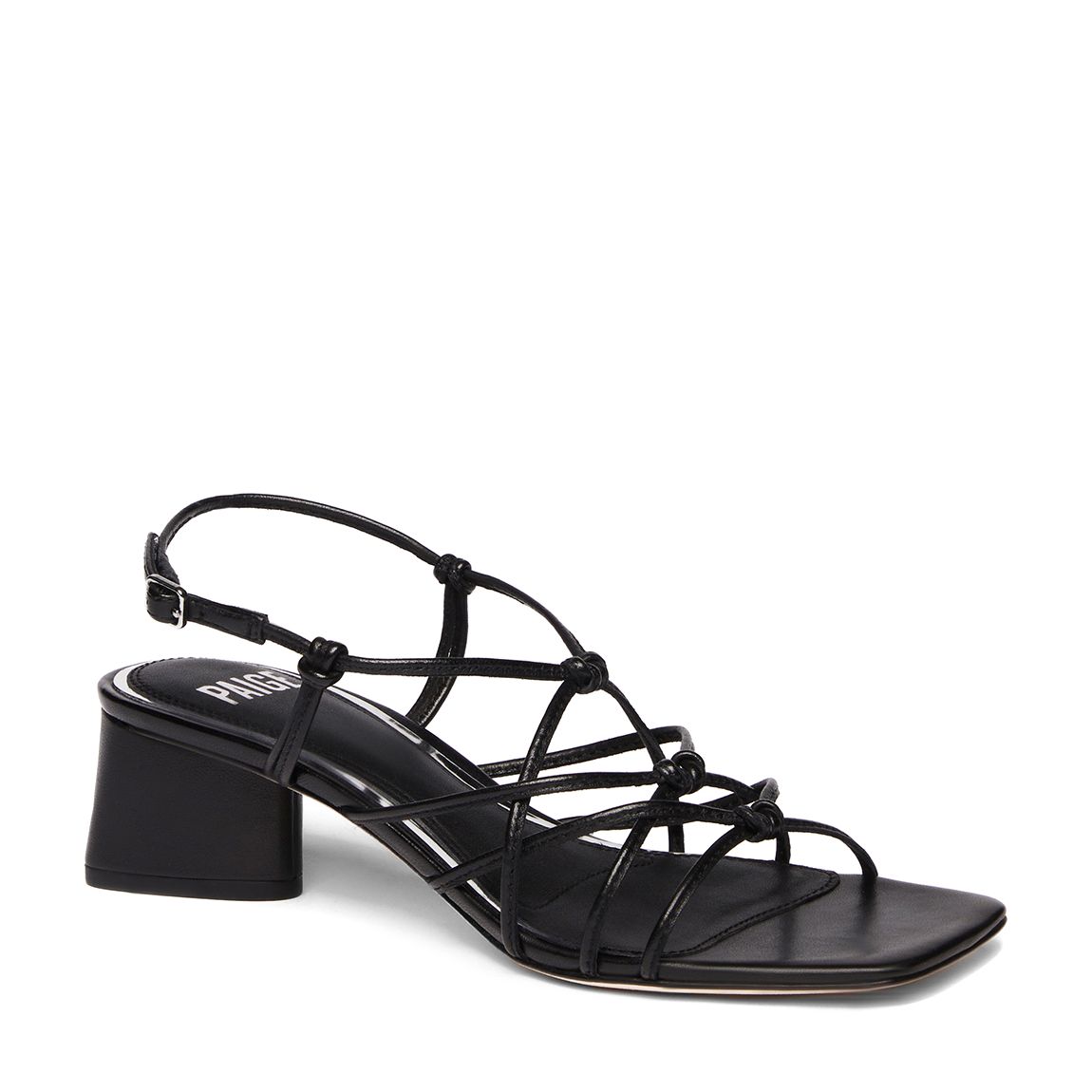 Black Leather Gianna Sandals main product photo
