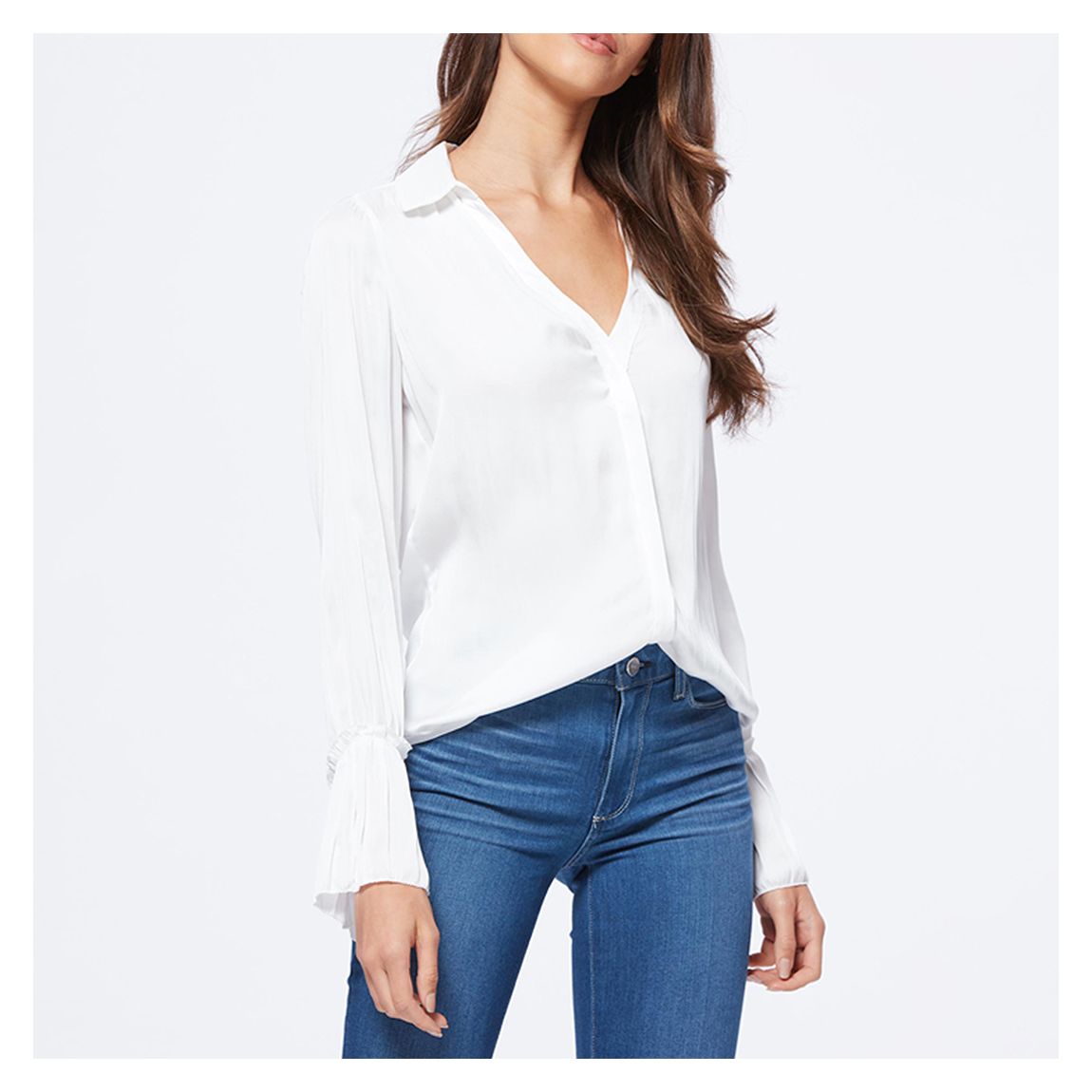 White Abriana Shirt main product photo