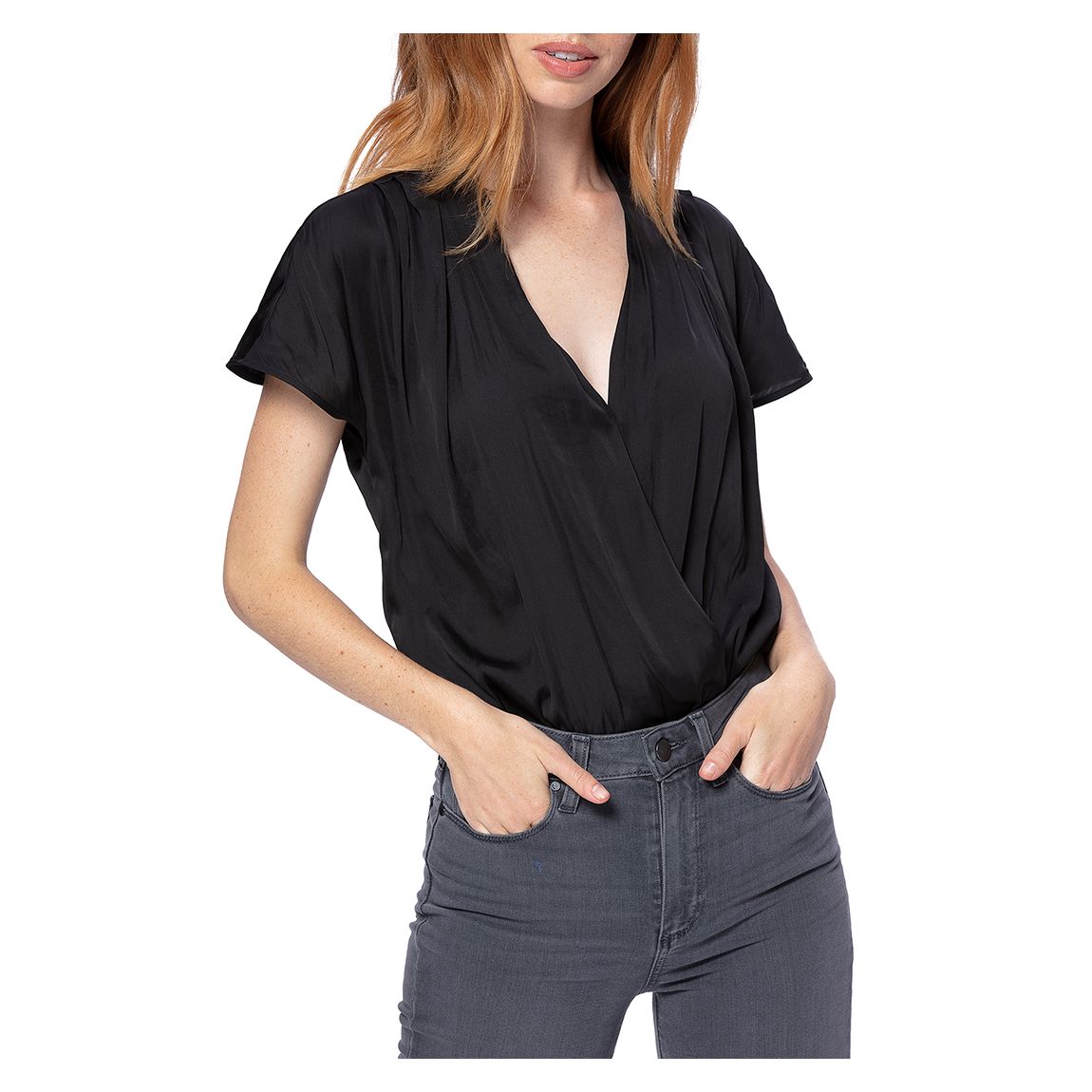 Black Wrap Dijon Bodysuit main product photo