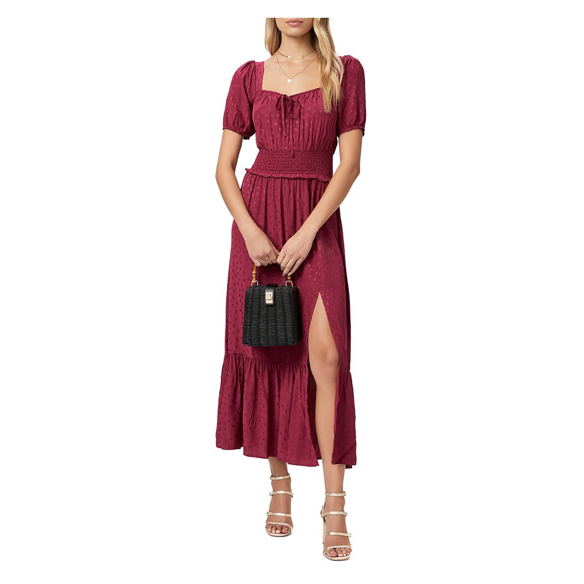 Burgundy Avonne Maxi Dress main product photo