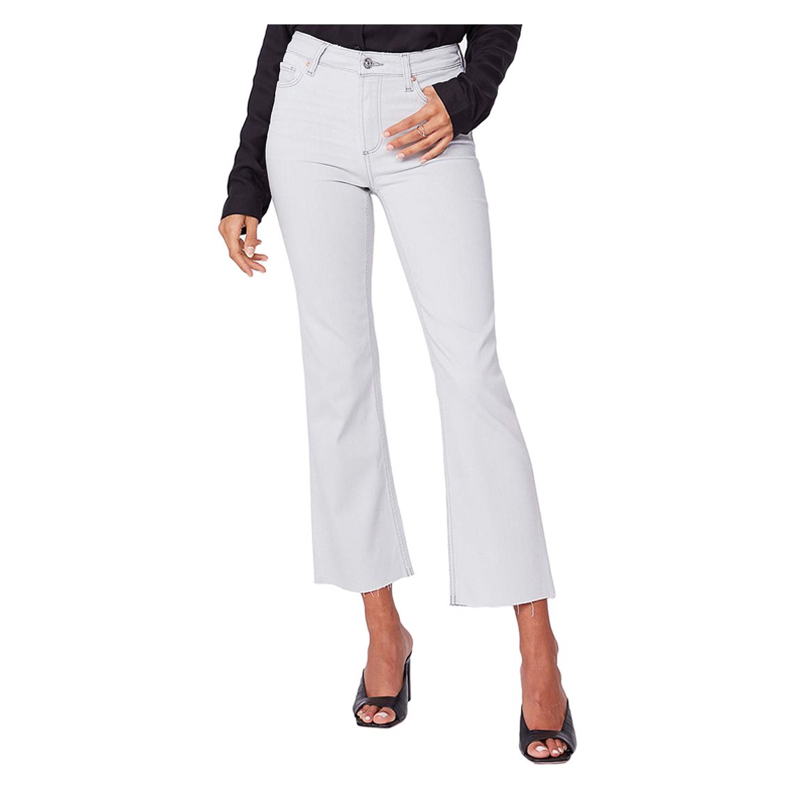 White High Rise Stretch Colette Crop Jeans main product photo