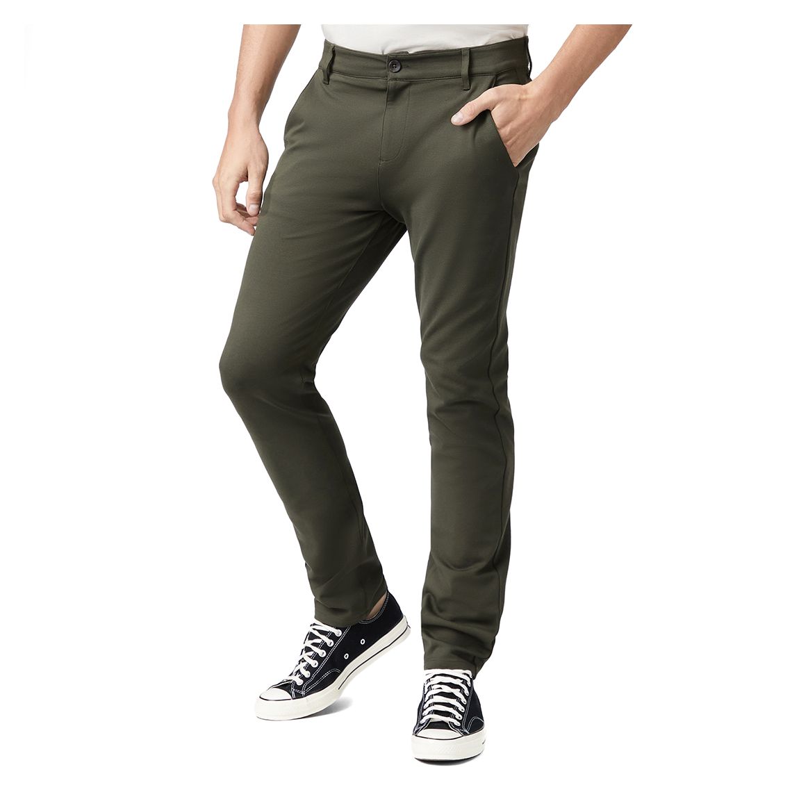 Khaki Stafford Straight Trousers main product photo