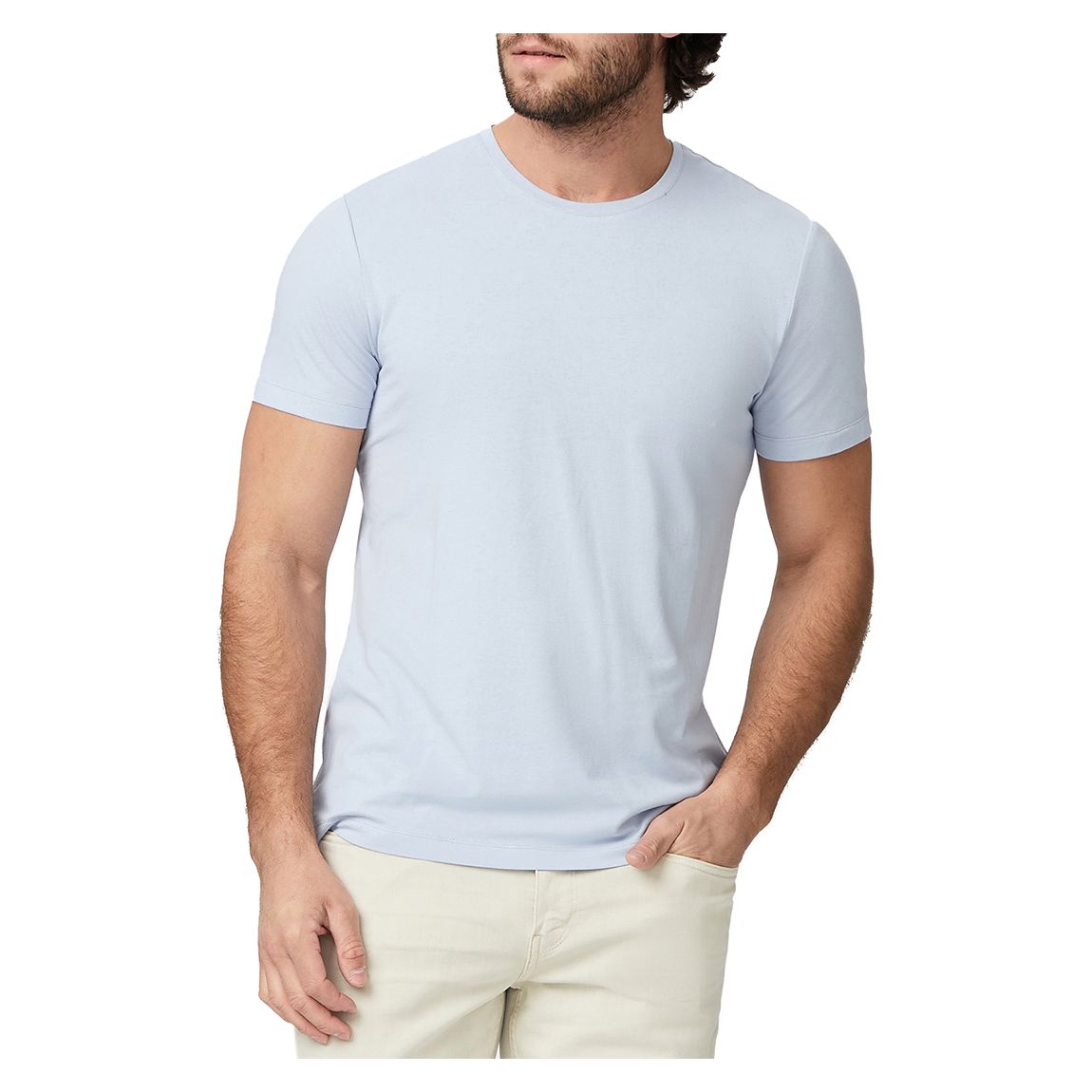 Light Blue Cash Crew Neck Tee main product photo