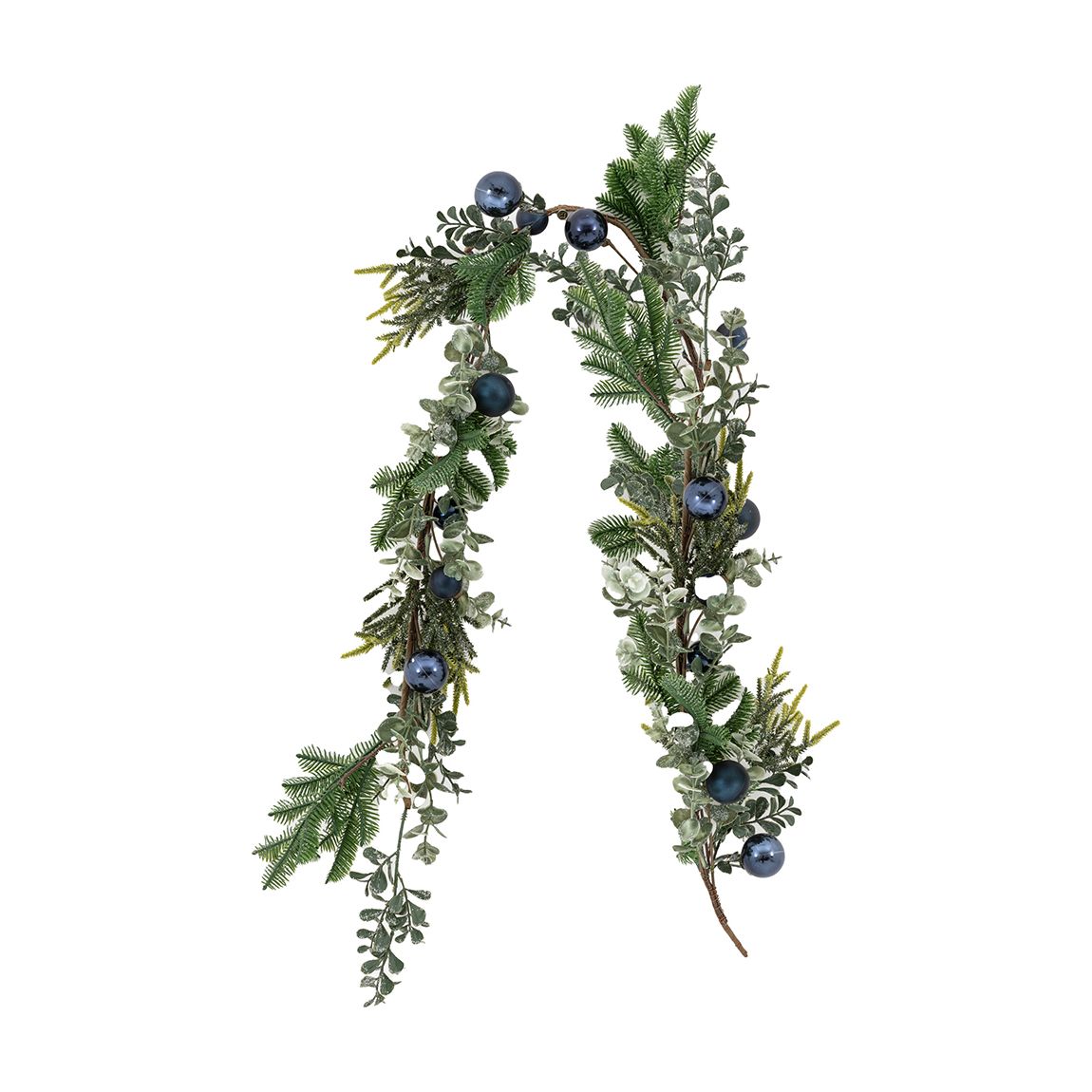 Merry Midnight Navy Bauble Garland 152cm main product photo
