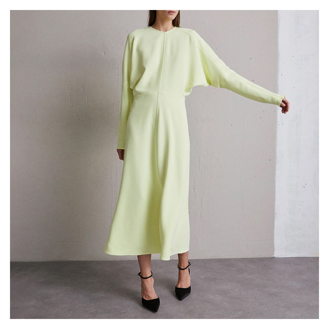 Yellow Dolman Midi Dress main product photo