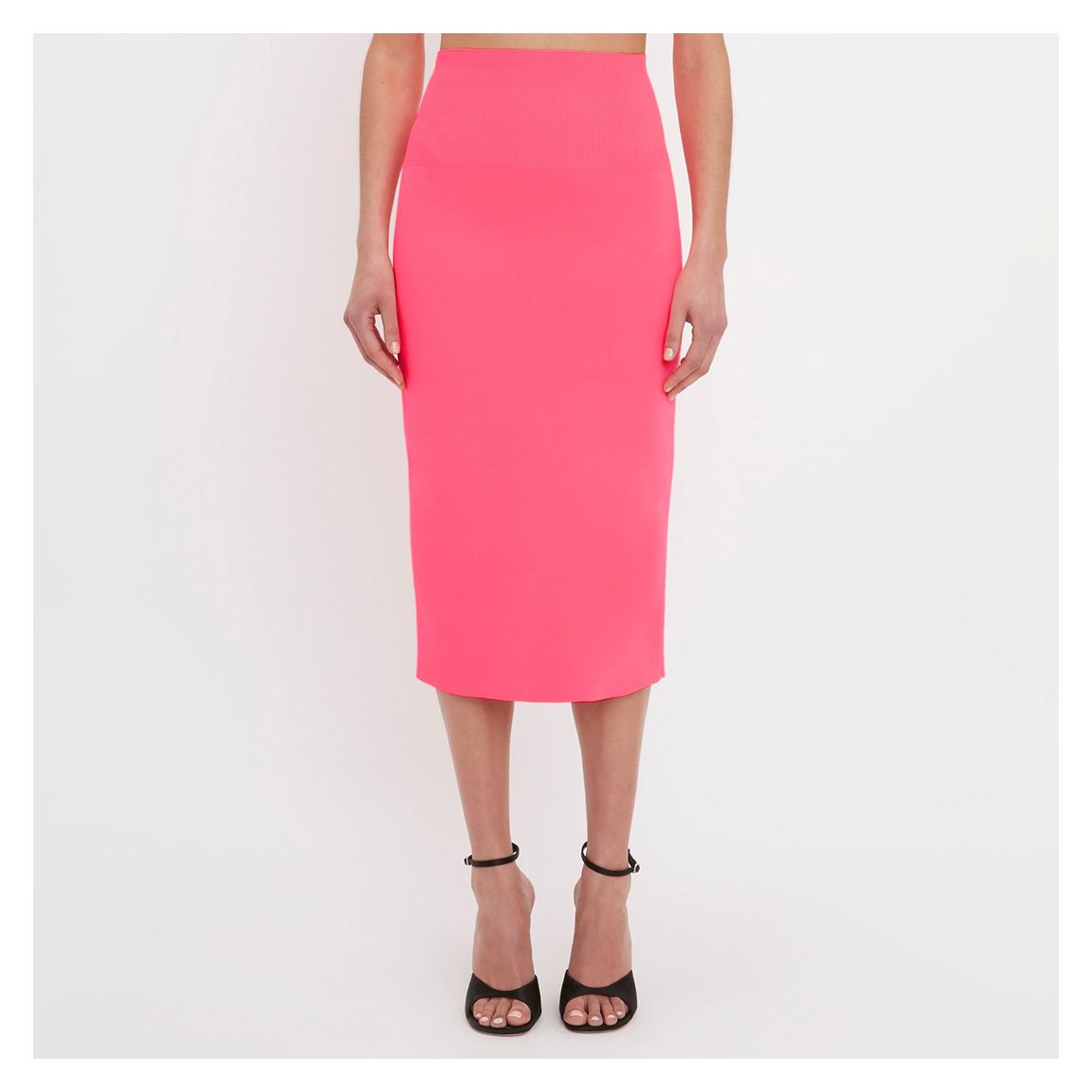 Pink VB Body Fitted Midi Skirt main product photo