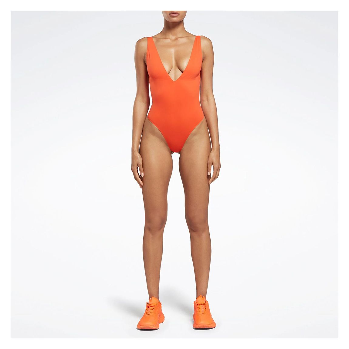 Orange VB x Rbk V-neck Bodysuit main product photo