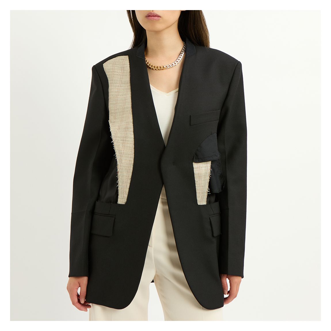 Black Cut Out Blazer main product photo