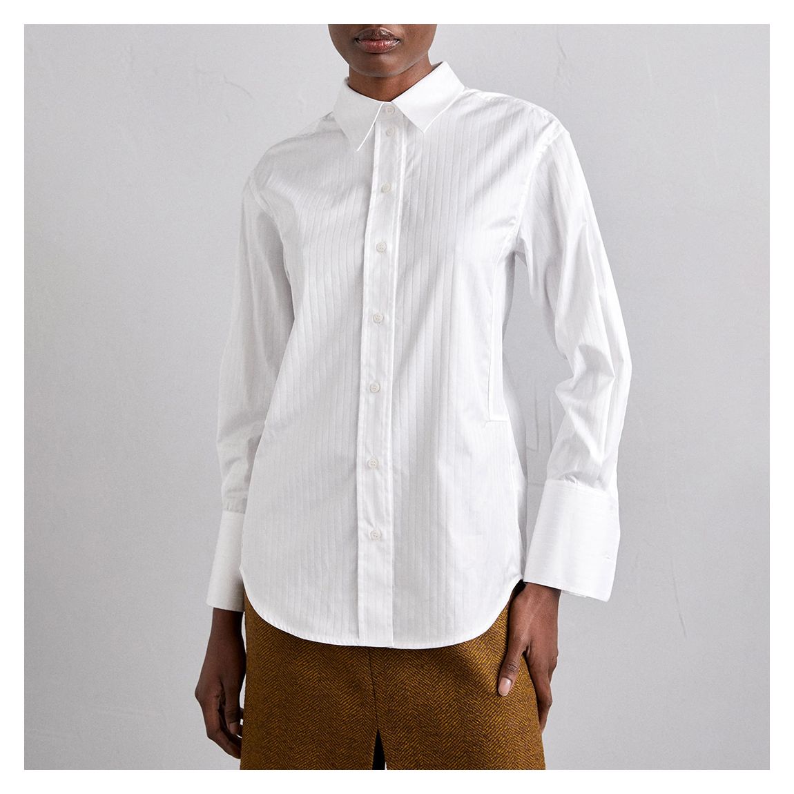 White Buckle Detail Cotton Shirt main product photo