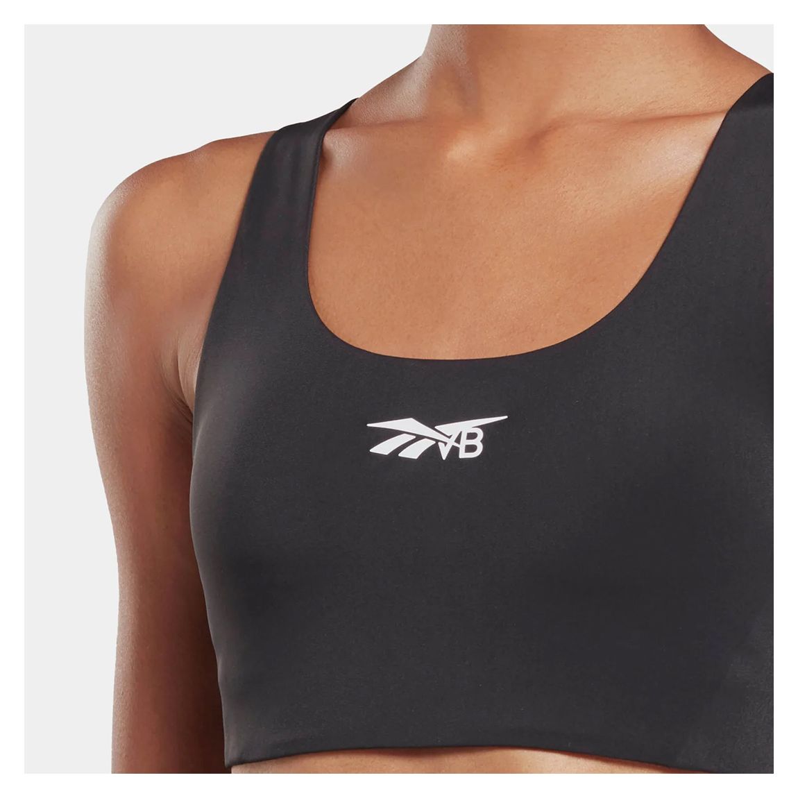 VB X Rbk Black Bonded Sports Bra main product photo
