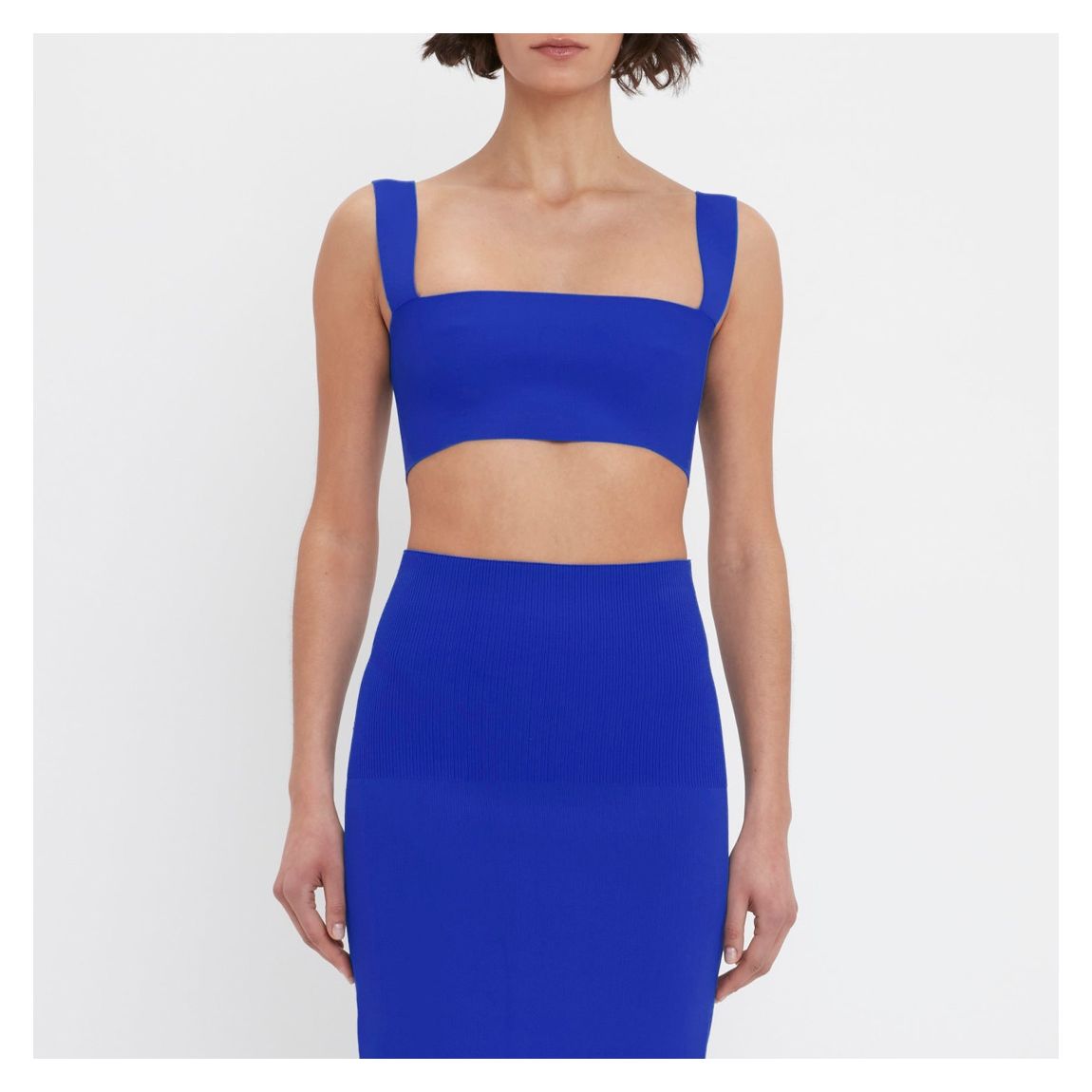 Blue Bandeau Crop Top main product photo
