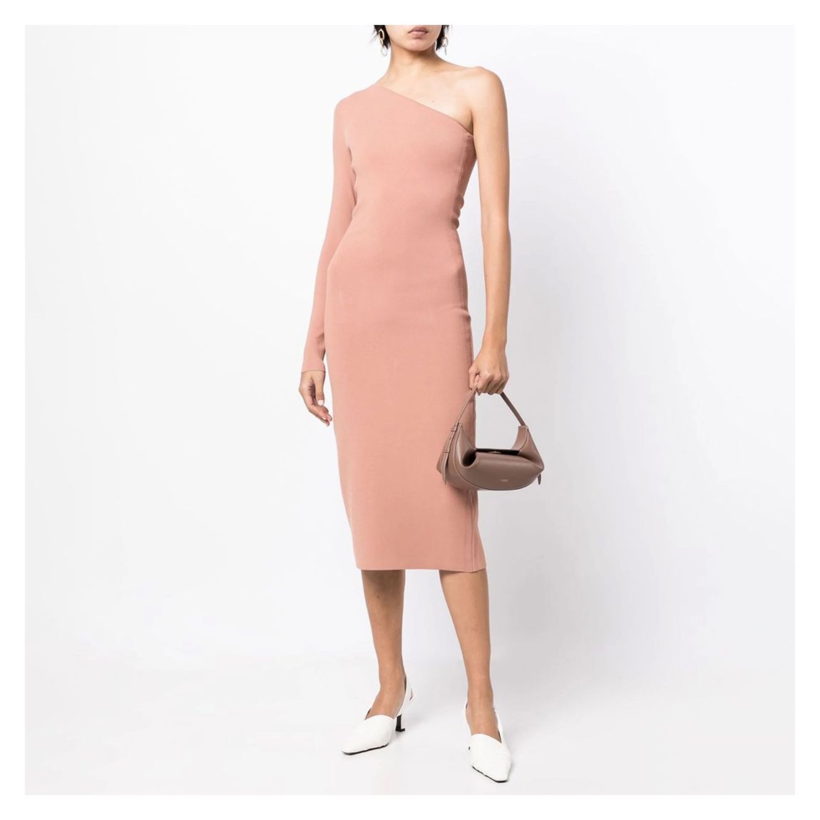 Pink VB Body One Shoulder Midi Dress main product photo