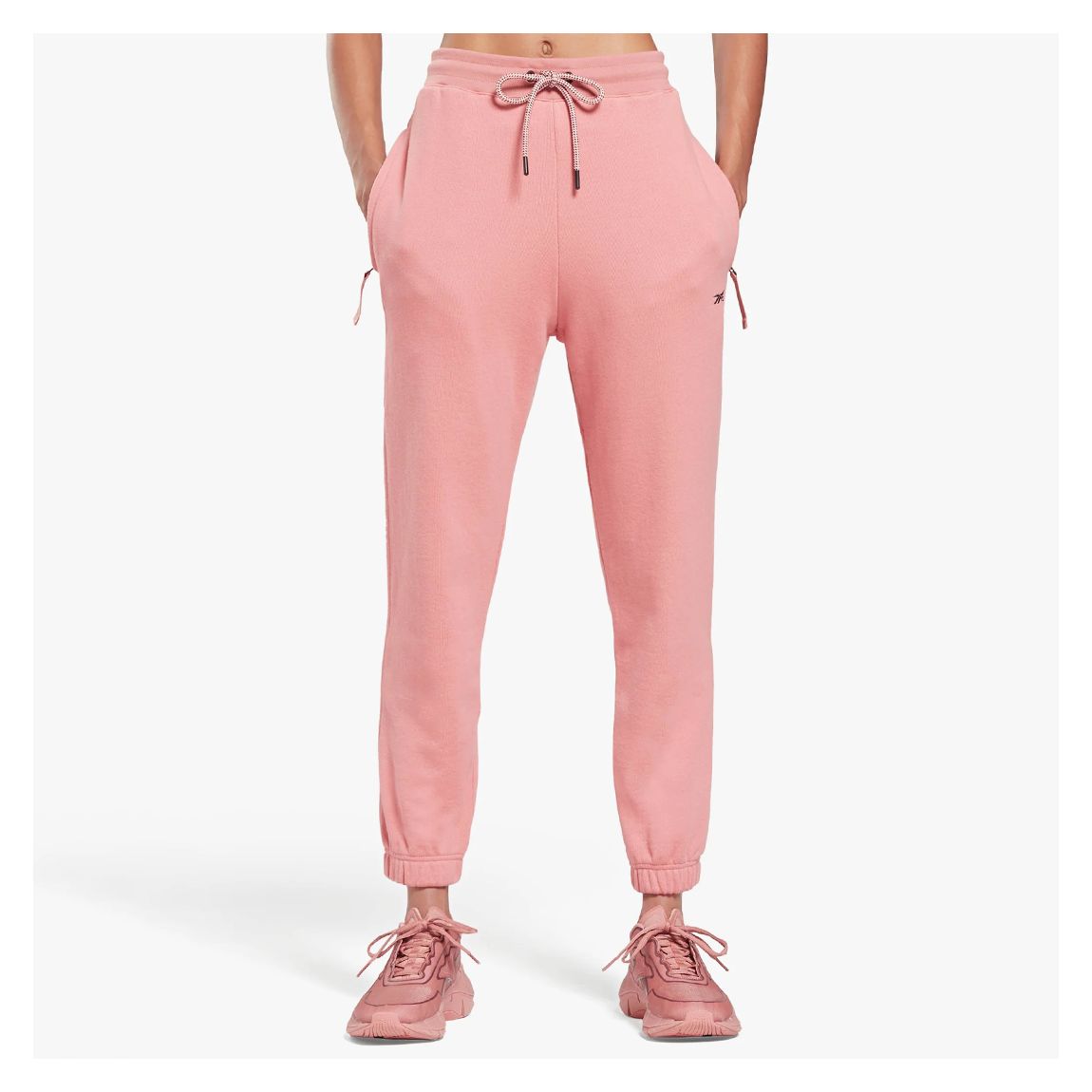 VB X Rbk Pink Drawstring Cotton Joggers main product photo