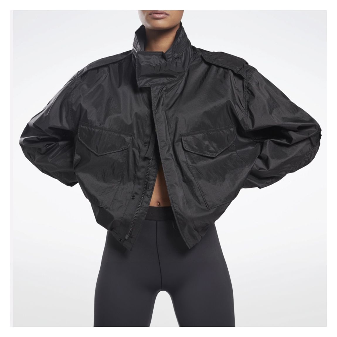 VB X Rbk Black Zip Windbreaker main product photo