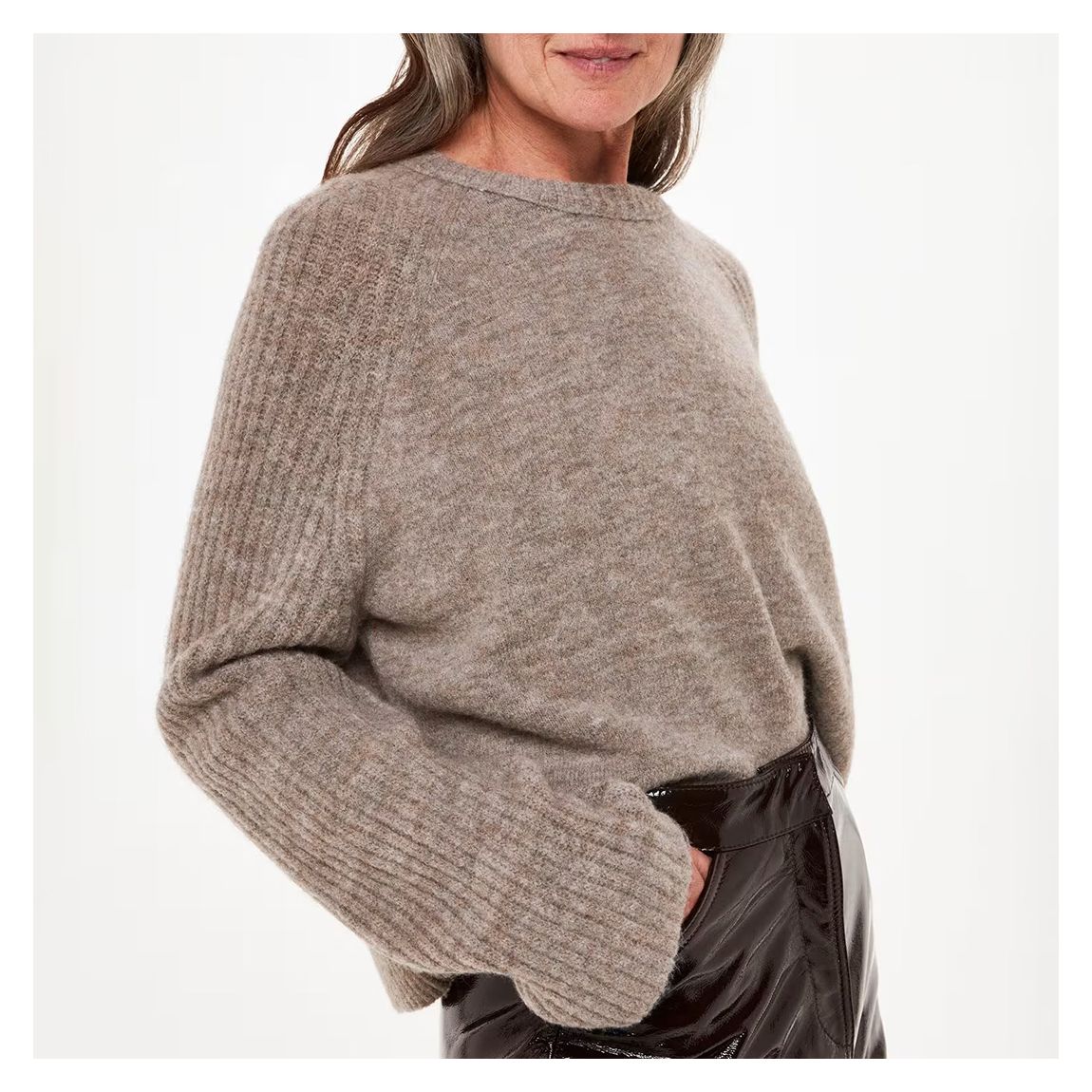 Beige Anna Wool Blend Knit Jumper main product photo