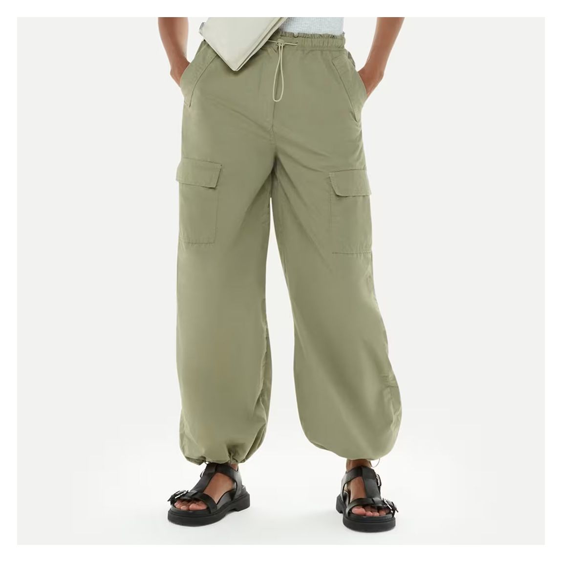 Green Pippa Parachute Trousers main product photo