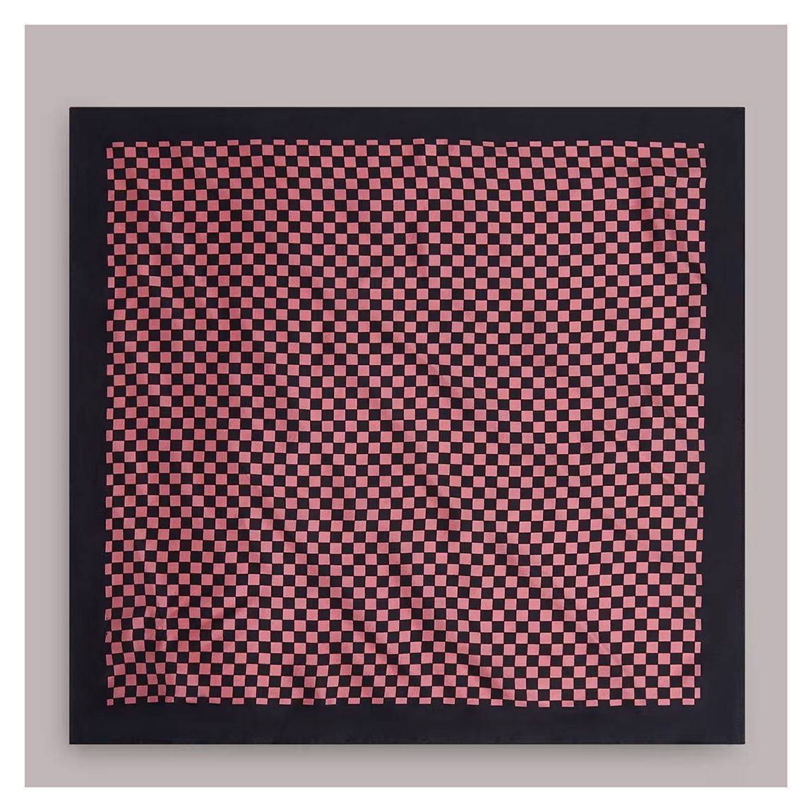 Pink Checkerboard Silk Scarf main product photo