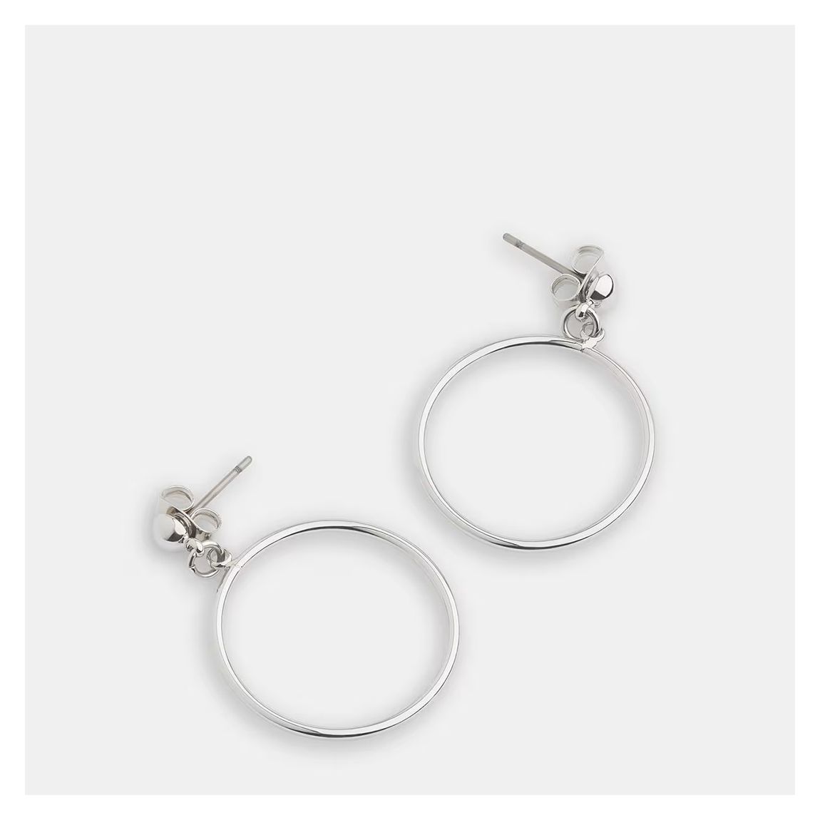 Silver Mini Stud Hoop Earrings main product photo