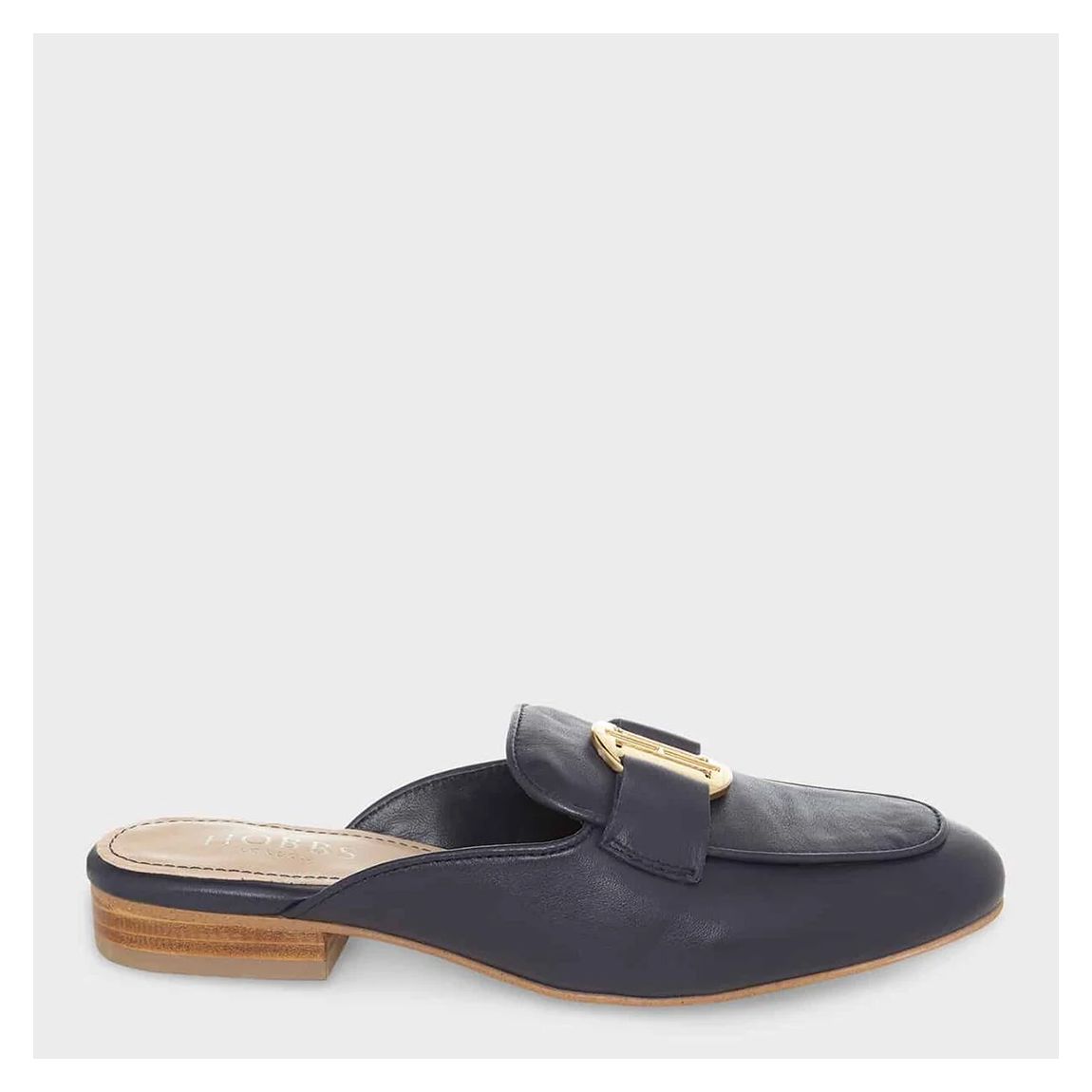 Navy Leather Lexi Backless Loafer main product photo
