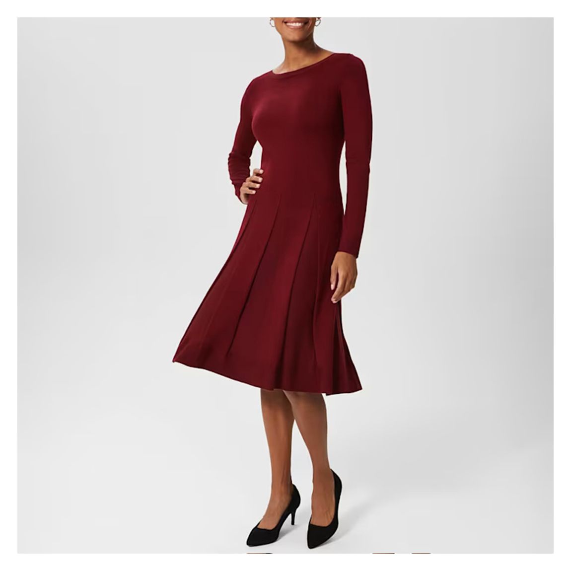 Red Calla Knit Wool Blend Dress main product photo