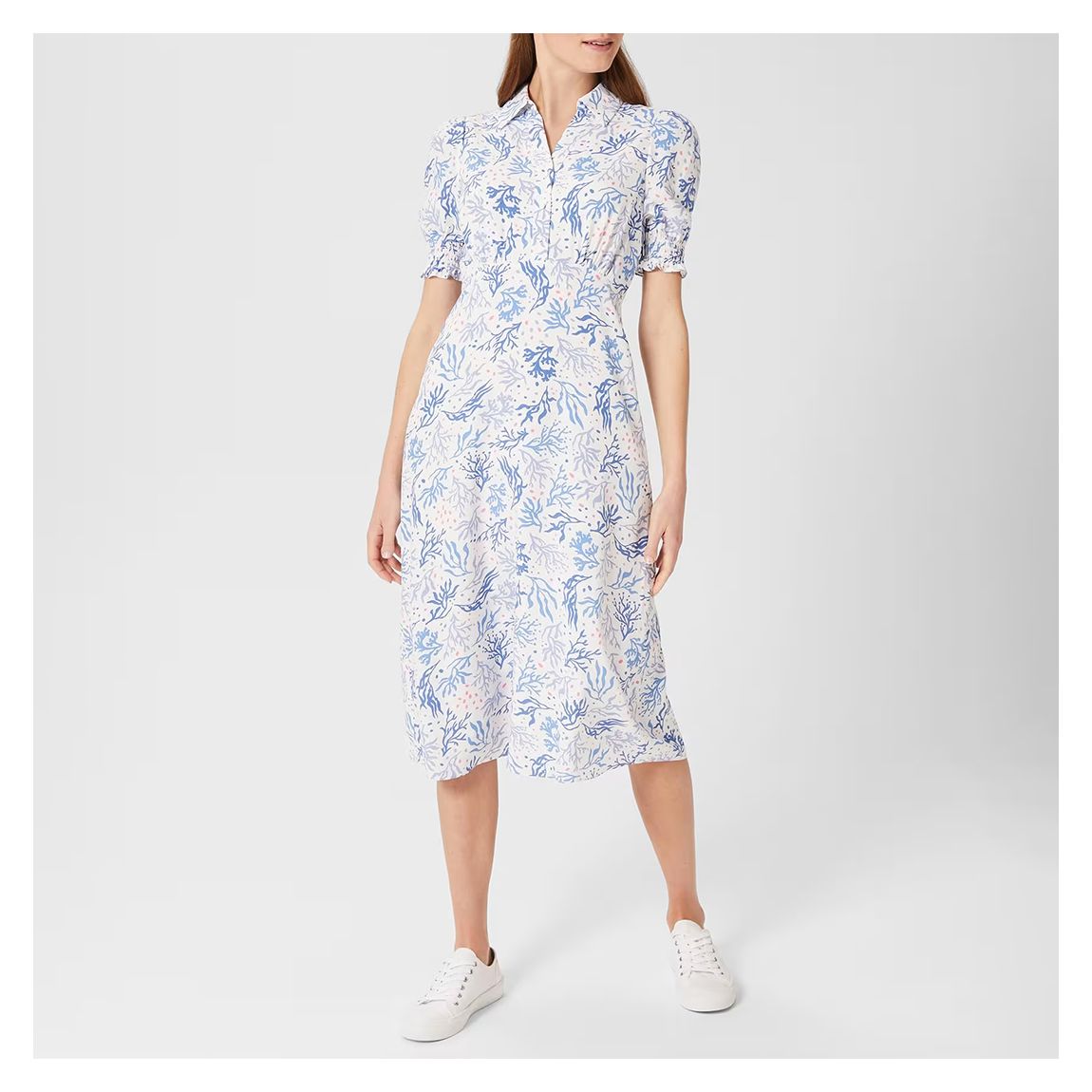 White/Blue Elora Midi Dress main product photo