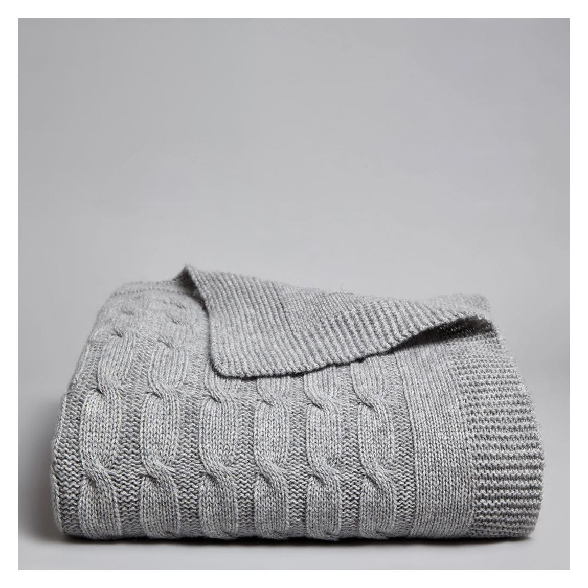 Oshin Cashmere Blanket, Grey main product photo