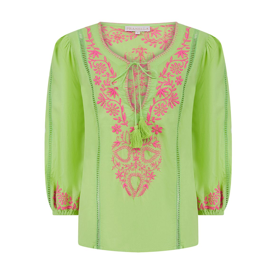 Lime & Neon Pink Camilla Top main product photo
