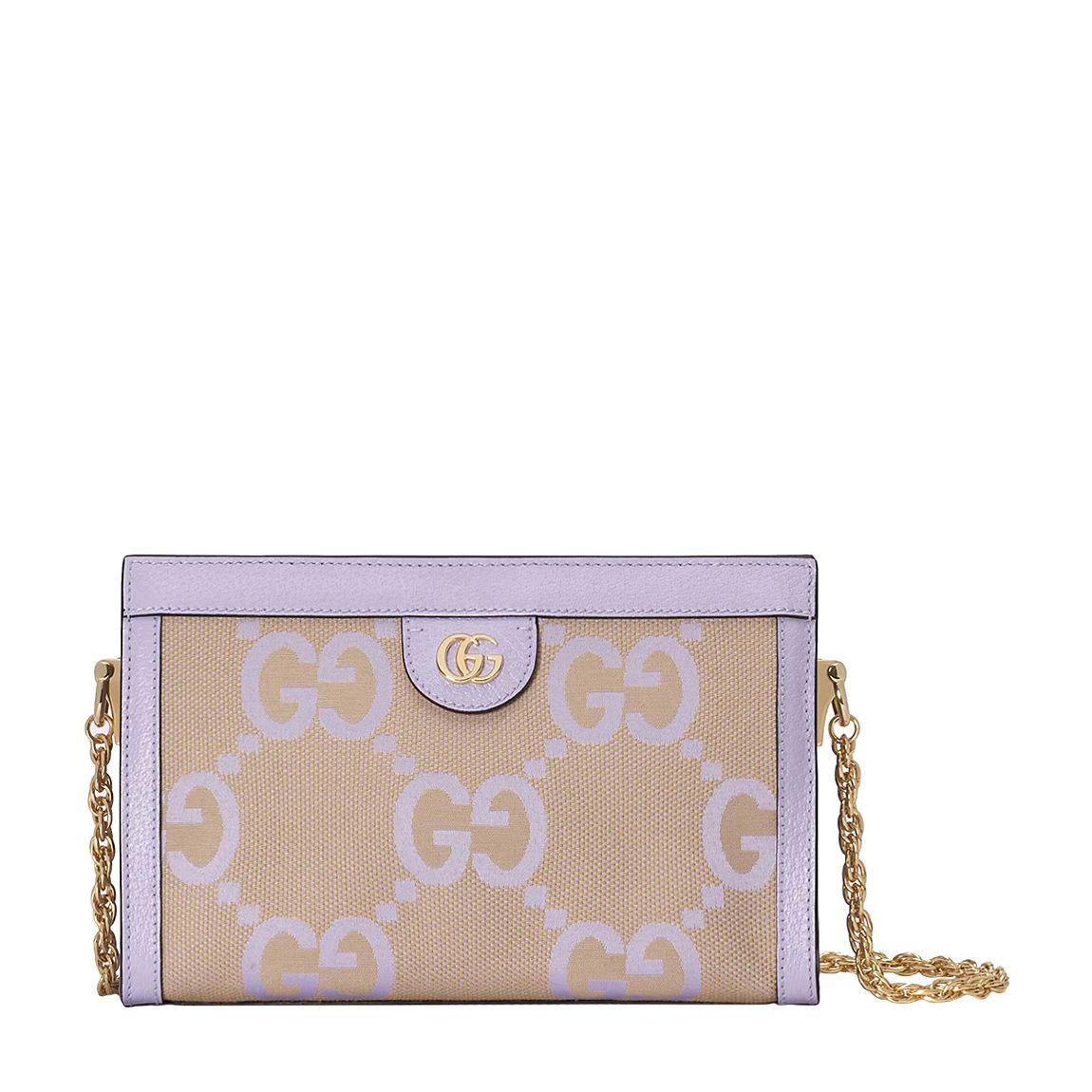 Lilac Ophidia Jumbo GG Small Shoulder Bag main product photo