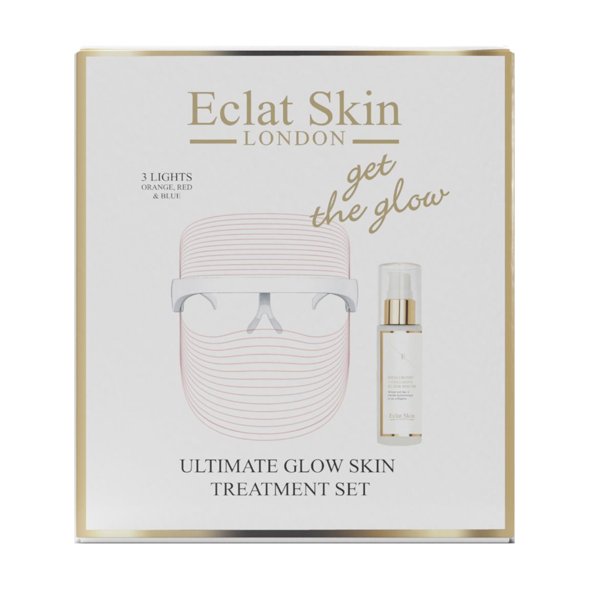 Ulitmate Glow Set 3 Led Mask + Hyaluronic Acid Serum main product photo
