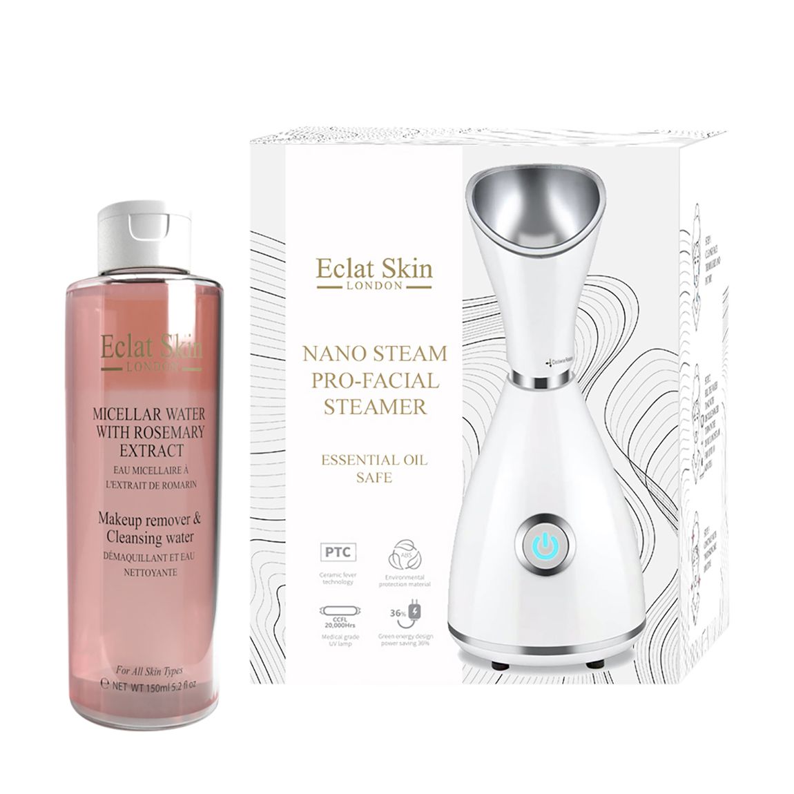 Facial Steamer+ Micellar Water With Rosemary Extract 150ml main product photo