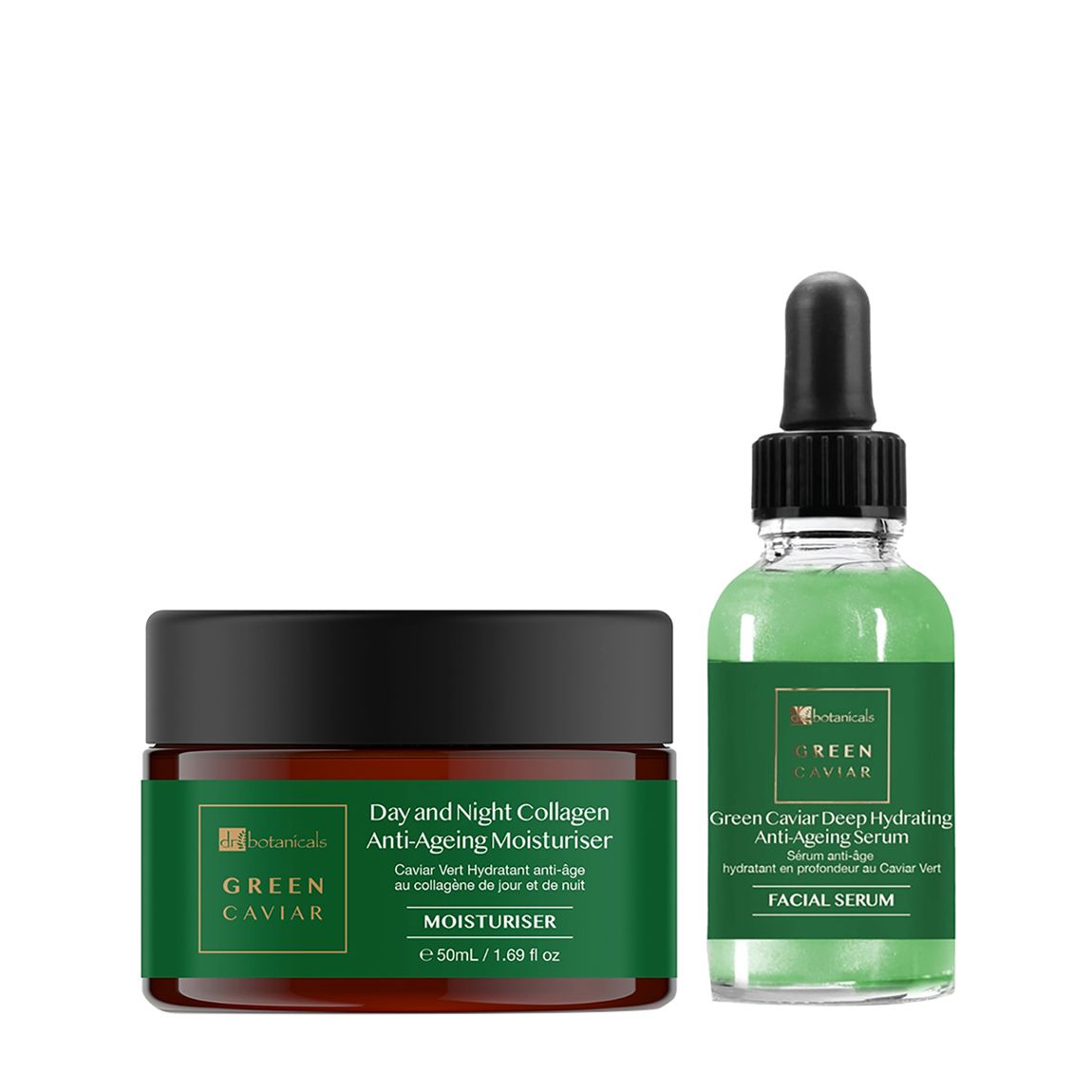 Green Caviar Anti-Ageing Moisturiser & Serum Kit main product photo