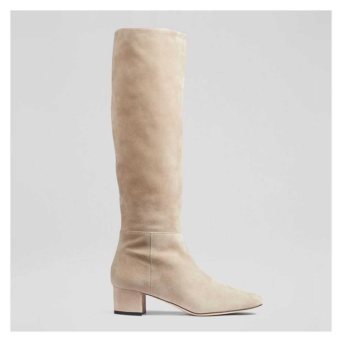 Taupe Karen Suede Heeled Long Boots main product photo