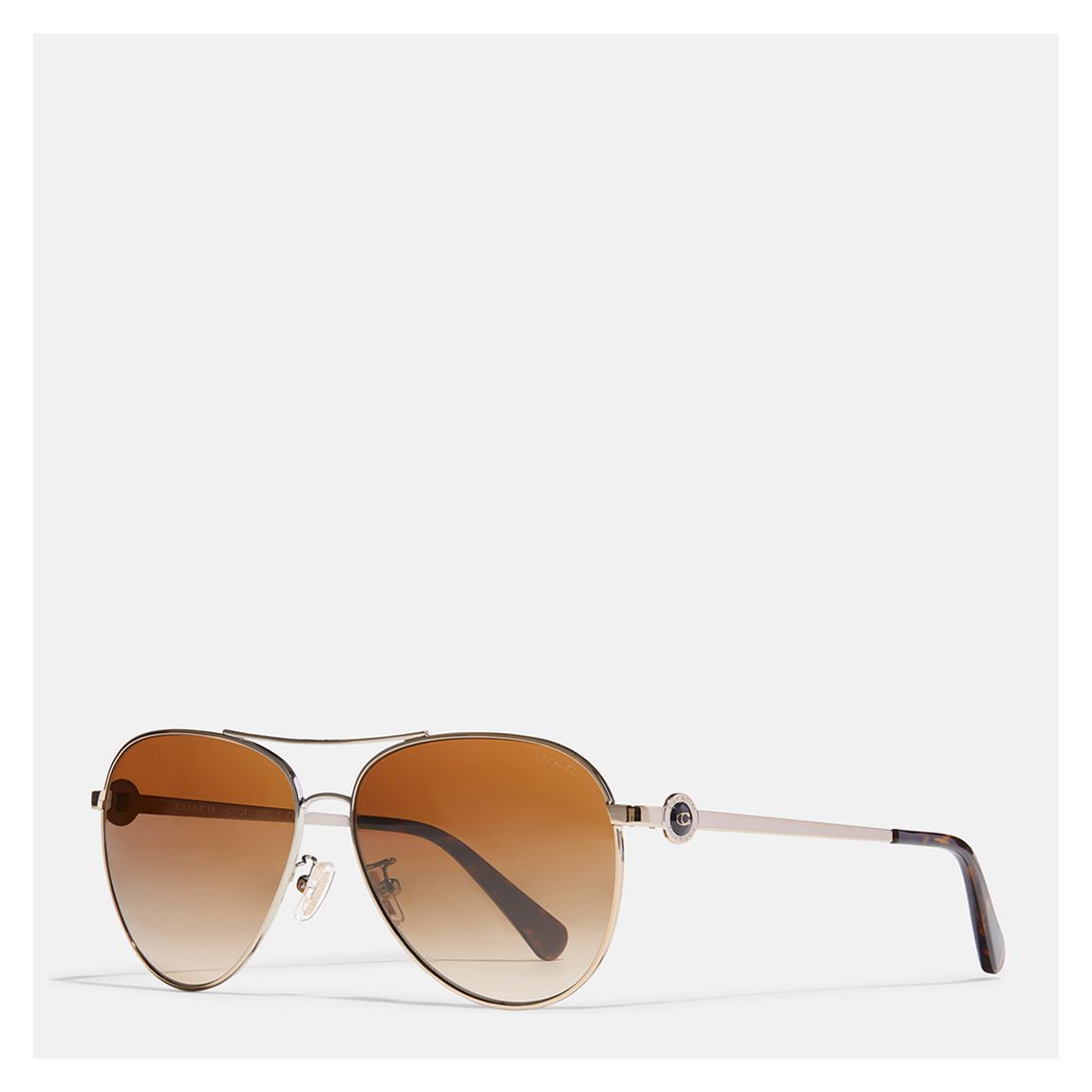 Brown Gradient Bonnie Cashin Metal Aviator Sunglasses main product photo