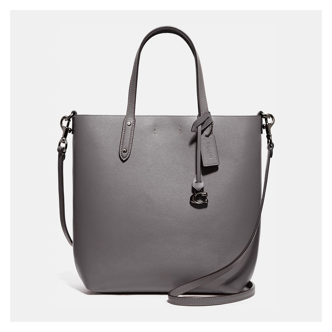 Heather Grey Refined Calf Leather Central Shopper Tote main product photo