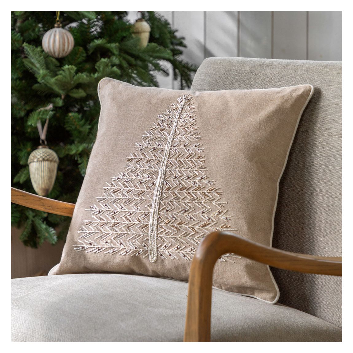 Pearly White Single Tree Cushion 45x45cm main product photo