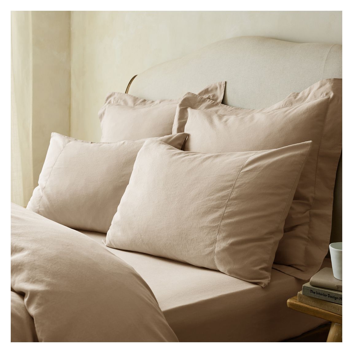 Premium Linen Housewife Pillowcases, Stone main product photo