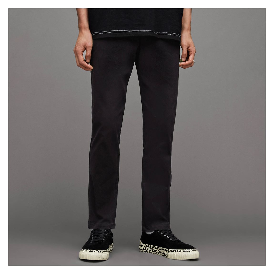 Black Walde Straight Trousers main product photo