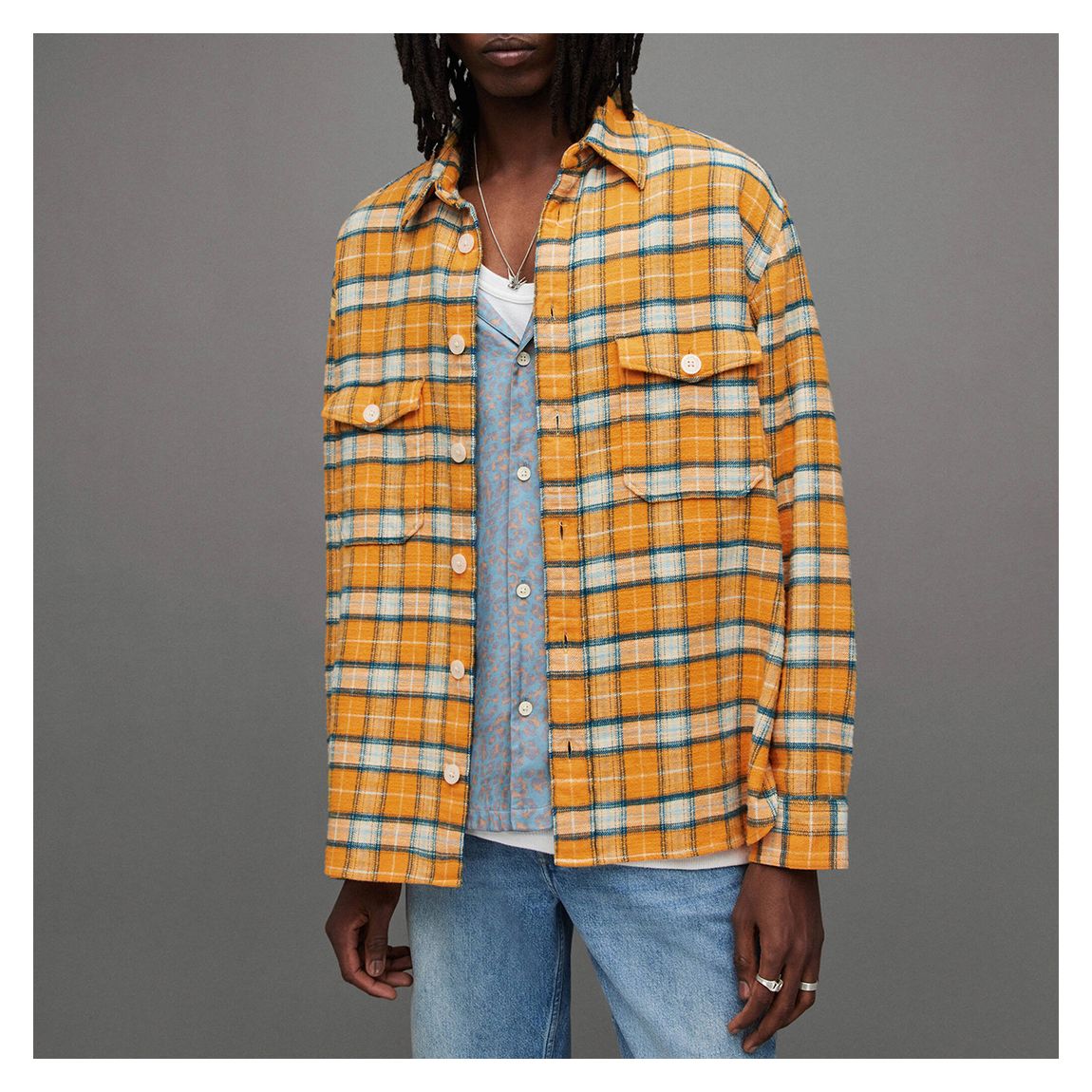 Orange Reverb Check Shirt main product photo