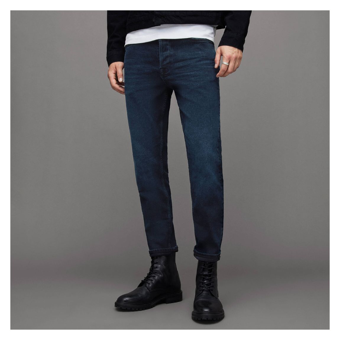 Dark Blue Dean Straight Jeans main product photo