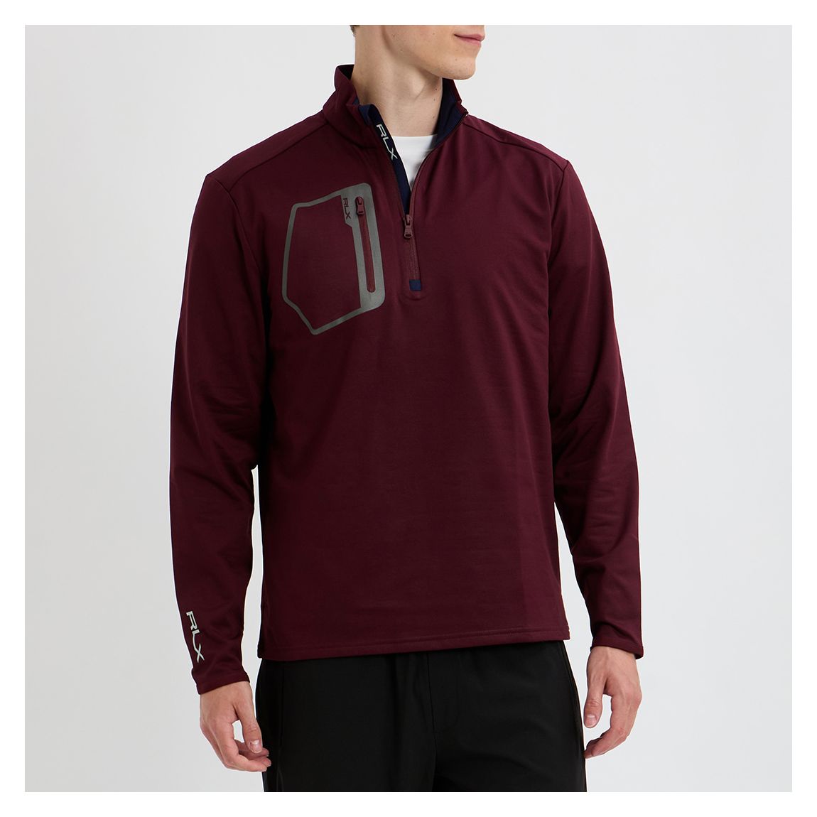 Dark Red Half Zip Sweatshirt main product photo