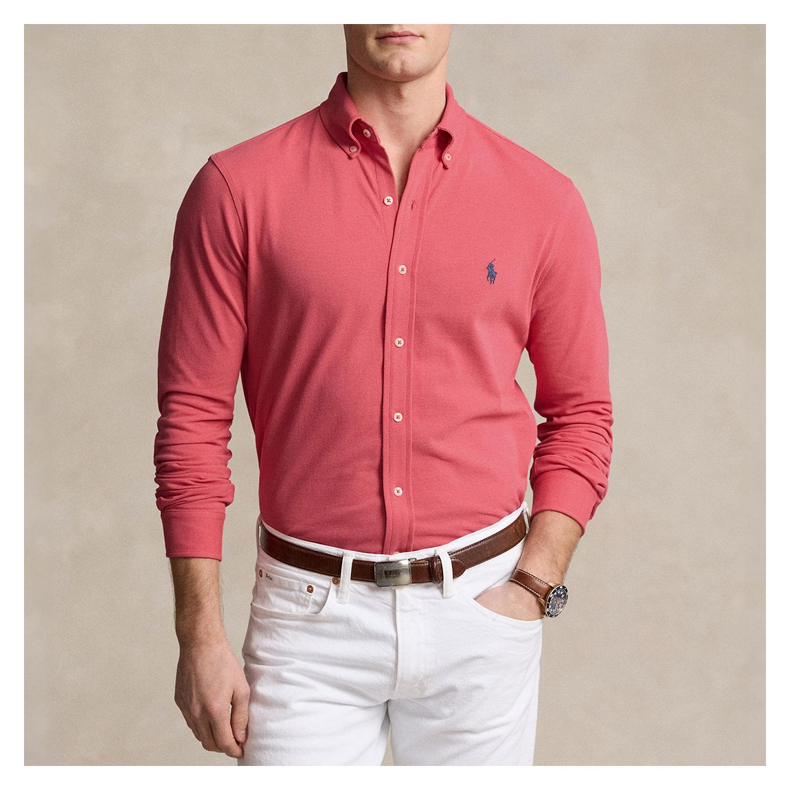 Coral Lightweight Cotton Mesh Shirt main product photo