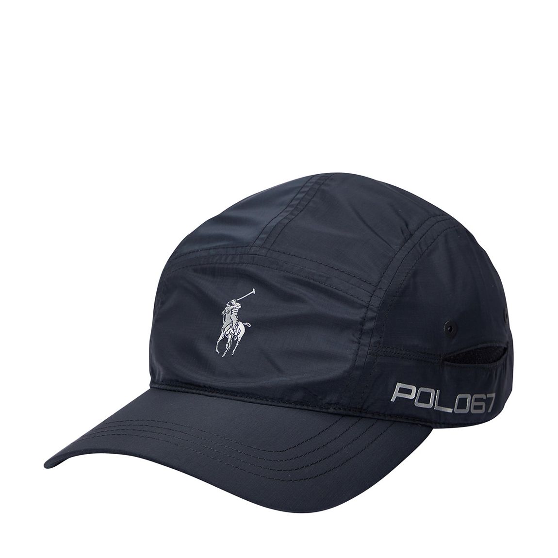 Black Ripstop Five Panel Cap main product photo