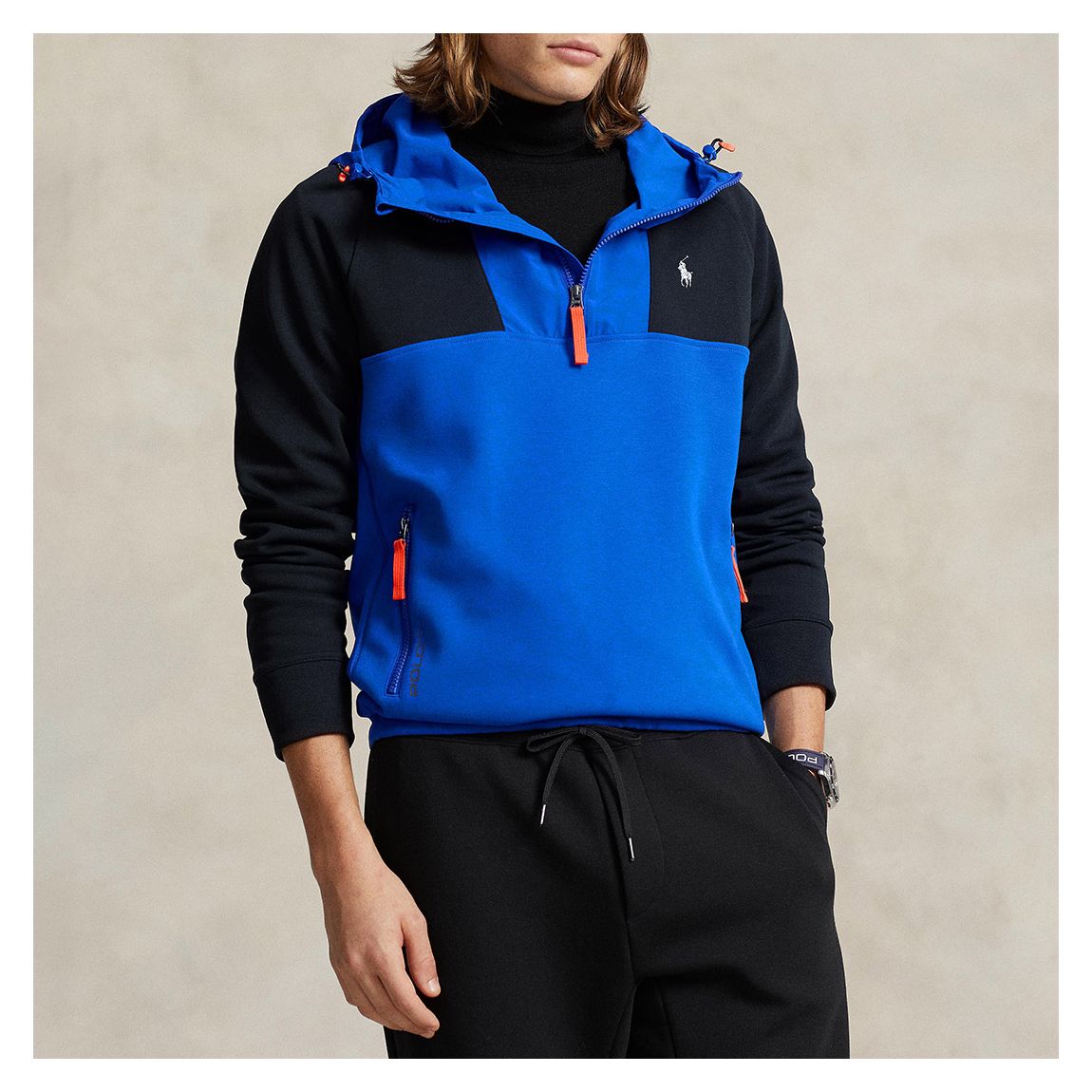 Blue Half Zip Hoodie main product photo