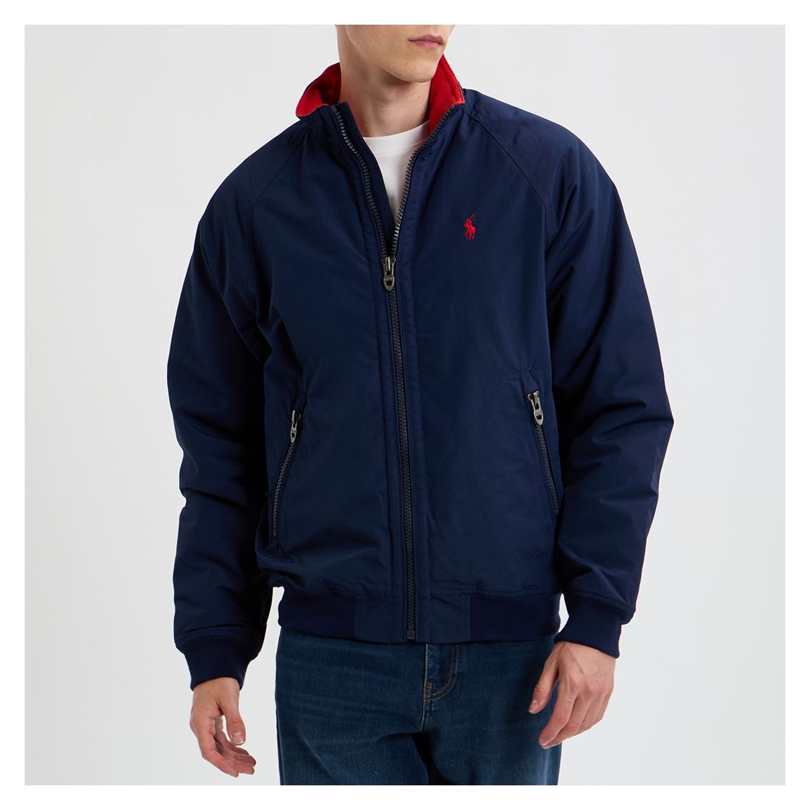 Navy Blue Cotton Blend Jacket main product photo