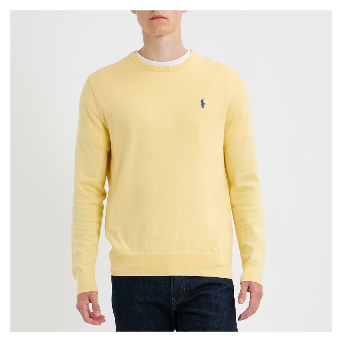 Yellow Slim Fit Cotton Jumper main product photo