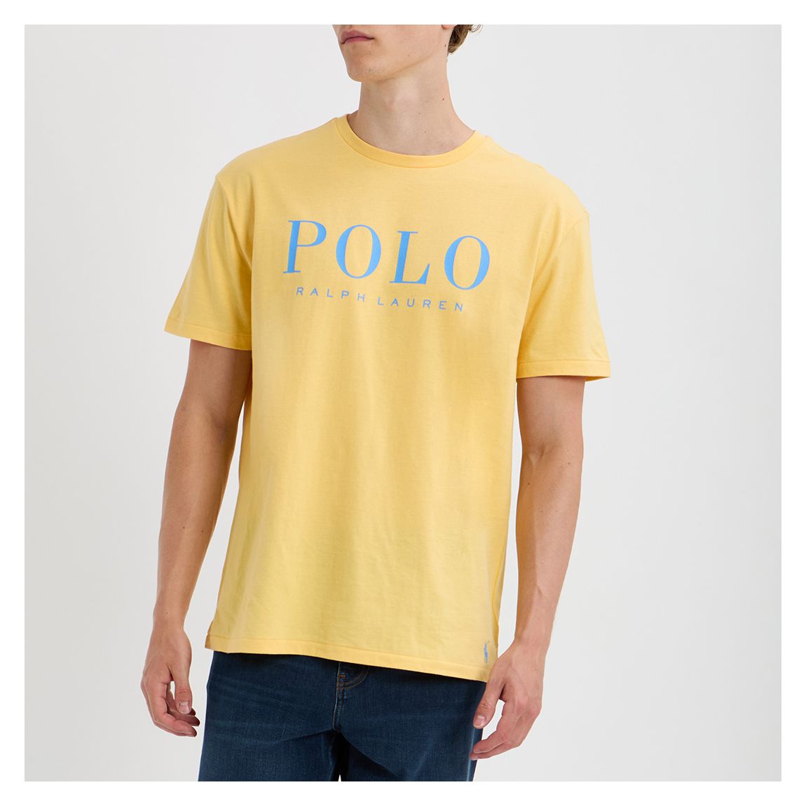 Yellow Printed Chest Logo Cotton T-Shirt main product photo