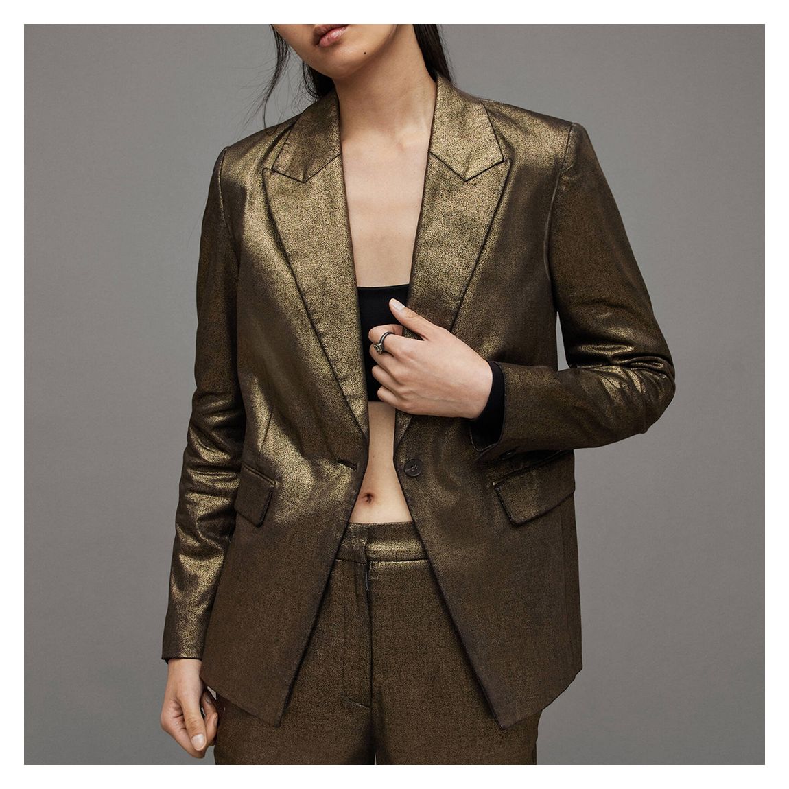 Gold Micah Tailored Blazer main product photo