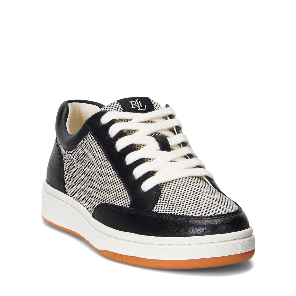 Black Hailey Canvas Leather Trainers main product photo